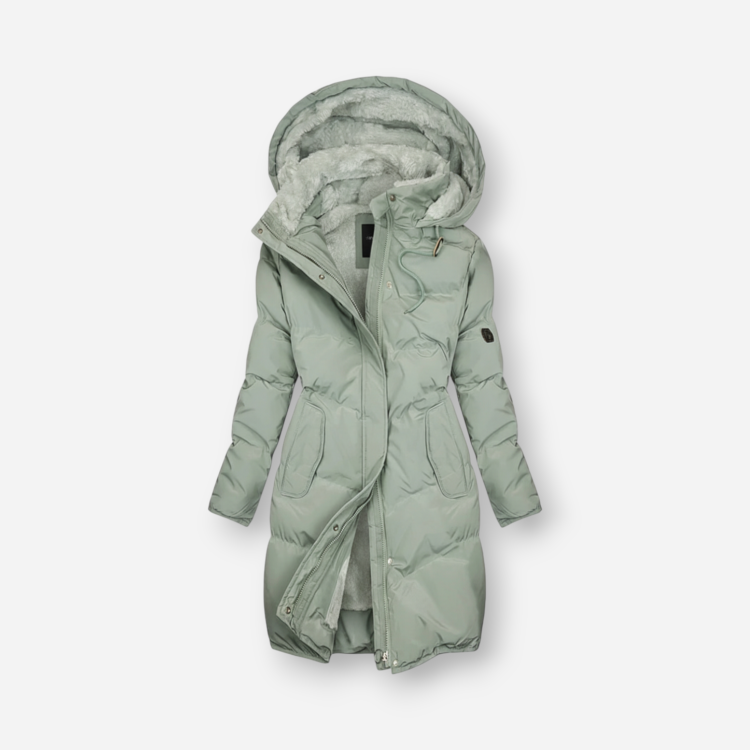 Jacke für Damen mit flauschigem Innenfutter in großen Größen