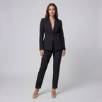 Hosenanzug für Damen mit tailliertem Einknopf Blazer