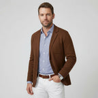 Jersey Sakko für Herren im Casual Stil mit aufgesetzten Taschen