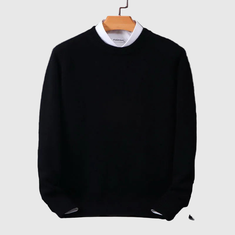 Edler Herren Kaschmir Pullover mit Rundhals