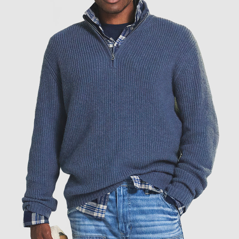 Kaschmir Pullover Herren mit Reißverschluss | Business-Casual Stil 7