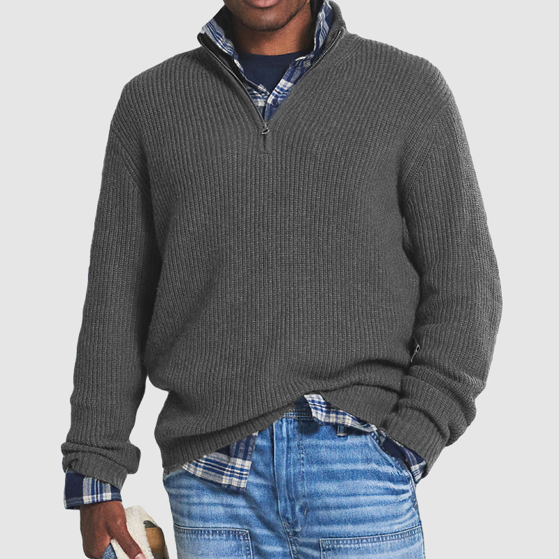 Kaschmir Pullover Herren mit Reißverschluss | Business-Casual Stil 8