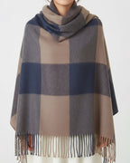 Schal Damen mit Karomuster 180 x 50 cm