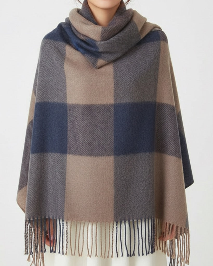 Schal Damen mit Karomuster 180 x 50 cm