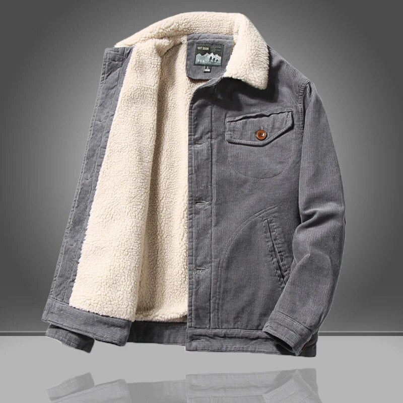 Winterjacke für Herren mit warmem Teddyfell 1