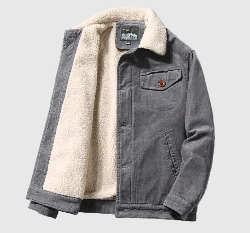 Winterjacke für Herren mit warmem Teddyfell 0