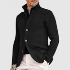 Klassische Herren Strickjacke mit Rippdesign und Knöpfen 1