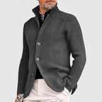 Klassische Herren Strickjacke mit Rippdesign und Knöpfen 4