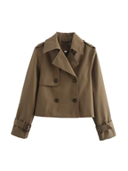 Trendiger Kurzer Trenchcoat für Damen 2