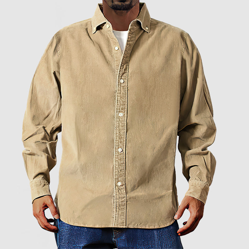 Cordhemd in Pastellfarben für Herren | Weicher Corduroy 0