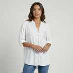 Casual Bluse für Damen ohne Kragen