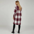 Kariertes Hemd für Damen in Langer Passform