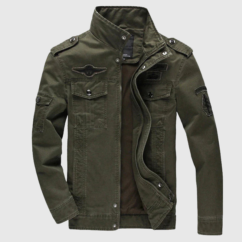 Langärmlige Bikerjacke Herren im Slim-Fit Design 1