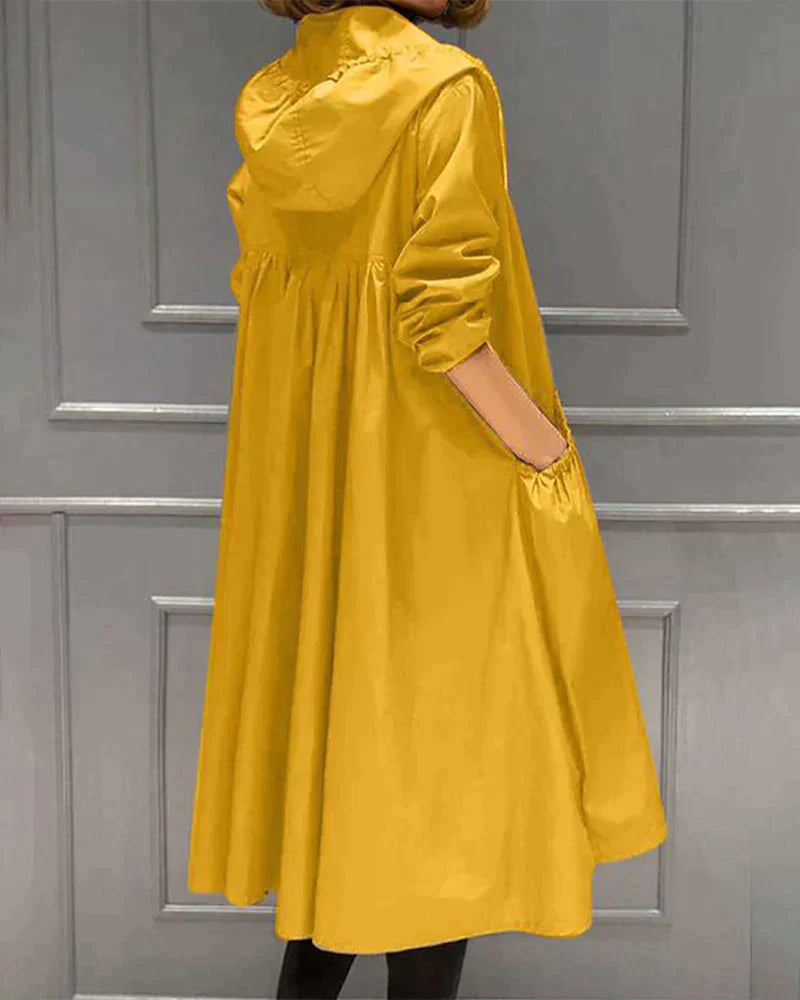 Lange Damen Regenjacke, Wasserdicht und Atmungsaktiv 4