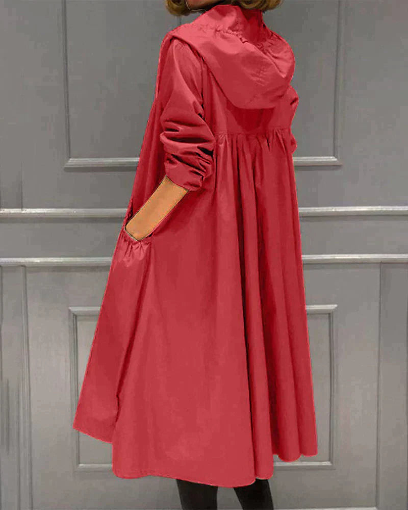 Lange Damen Regenjacke, Wasserdicht und Atmungsaktiv 5