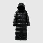 Lange Schwarze Winterjacke für Damen | Warm 0