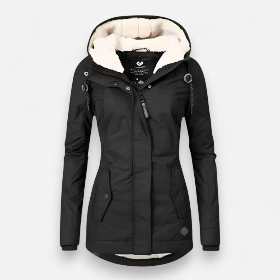 Wasserdichte Winterjacke für Damen mit Kapuze