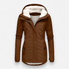 Wasserdichte Winterjacke für Damen mit Kapuze