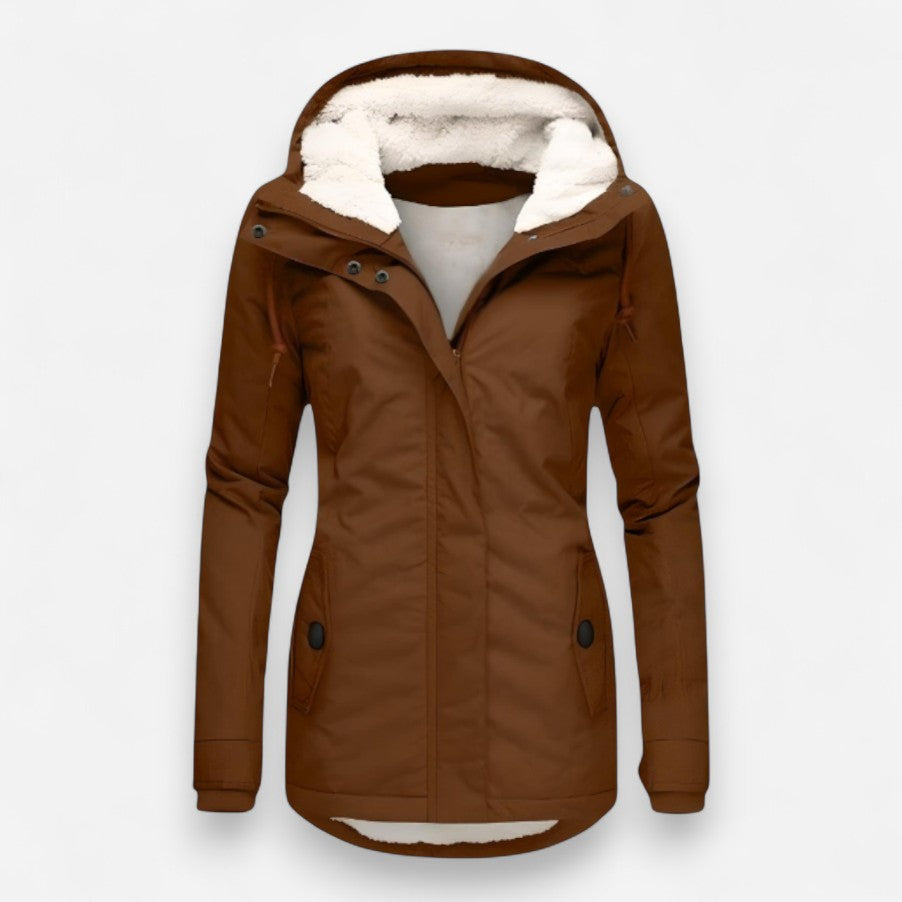 Wasserdichte Winterjacke für Damen mit Kapuze