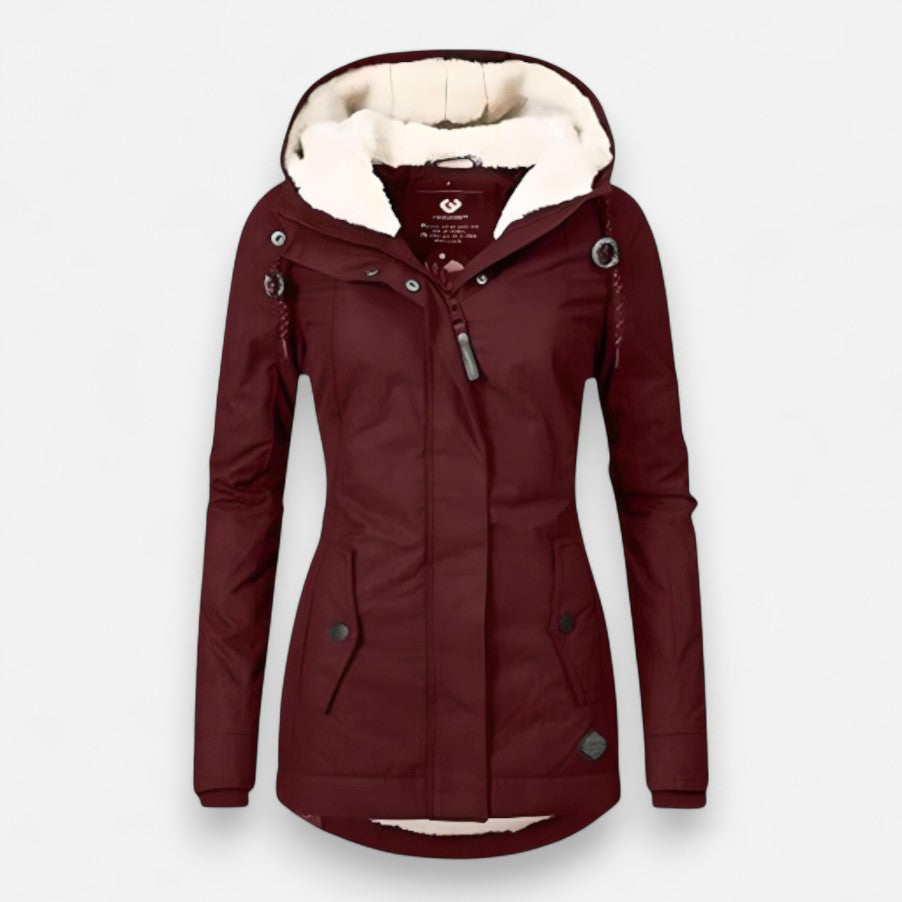 Wasserdichte Winterjacke für Damen mit Kapuze