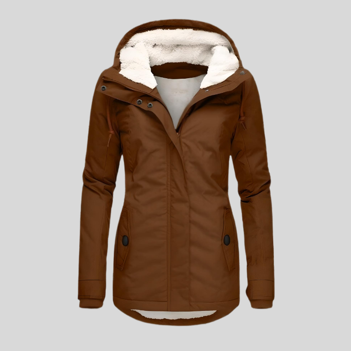 Lange wasserdichte Winterjacke mit Kapuze | Damen Wintermantel für kalte Tage 3