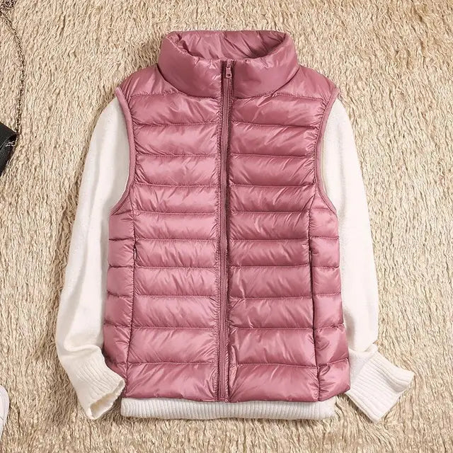 Leichte Ärmelose Daunenweste für Damen, Slim-Fit 1