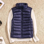 Leichte Ärmelose Daunenweste für Damen, Slim-Fit 10