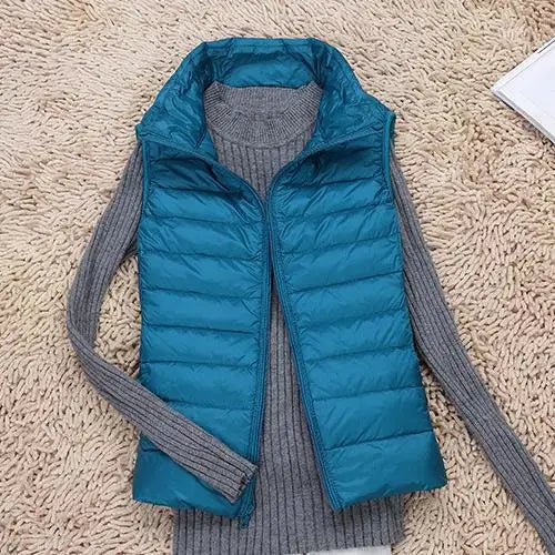 Leichte Ärmelose Daunenweste für Damen, Slim-Fit 2