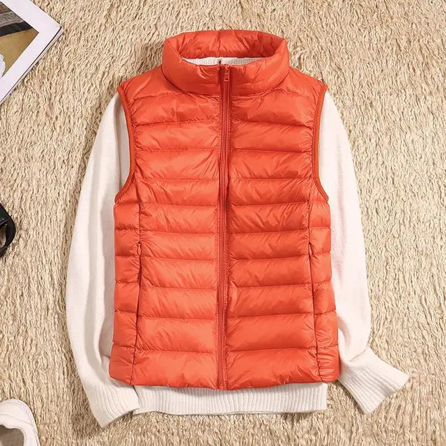 Leichte Ärmelose Daunenweste für Damen, Slim-Fit 5