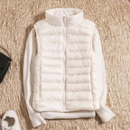 Leichte Ärmelose Daunenweste für Damen, Slim-Fit 8