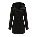 Leichte Kapuzenjacke für Damen | Verstellbare Taille für femininen Look 0