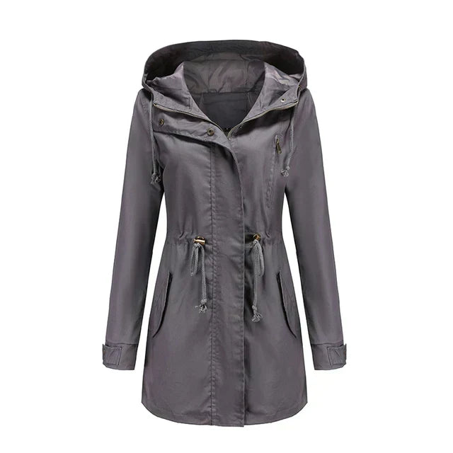 Leichte Kapuzenjacke für Damen | Verstellbare Taille für femininen Look 5