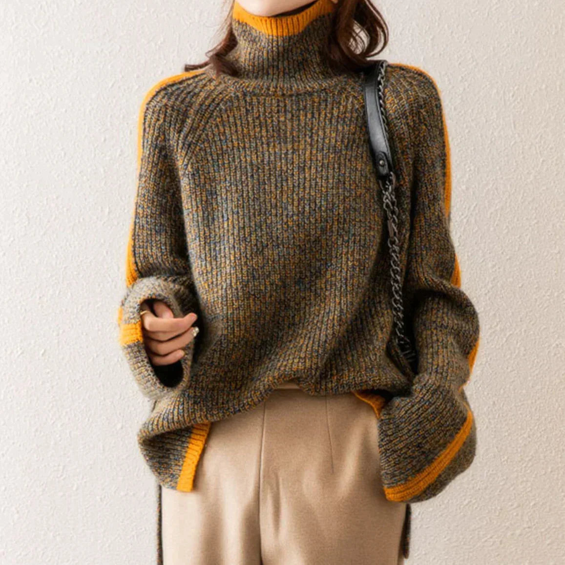 Moderner Rollkragenpullover für Damen, Vielseitig und Gemütlich 1