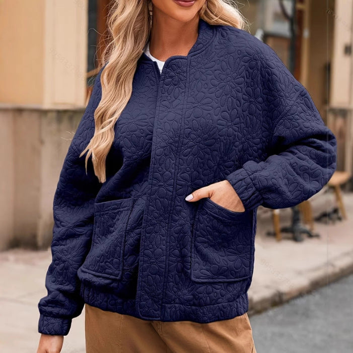 Jacke Damen Übergang mit floralem Muster | Leicht &amp; Kurz