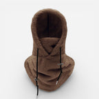 Winter Sturmhaube mit Kapuze und Nackenschutz aus Fleece