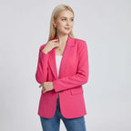 Moderner Blazer für Damen mit Ein-Knopf-Verschluss im geraden Schnitt