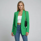 Taillierter Damen Blazer mit fließendem Schalkragen im klassischen Schnitt