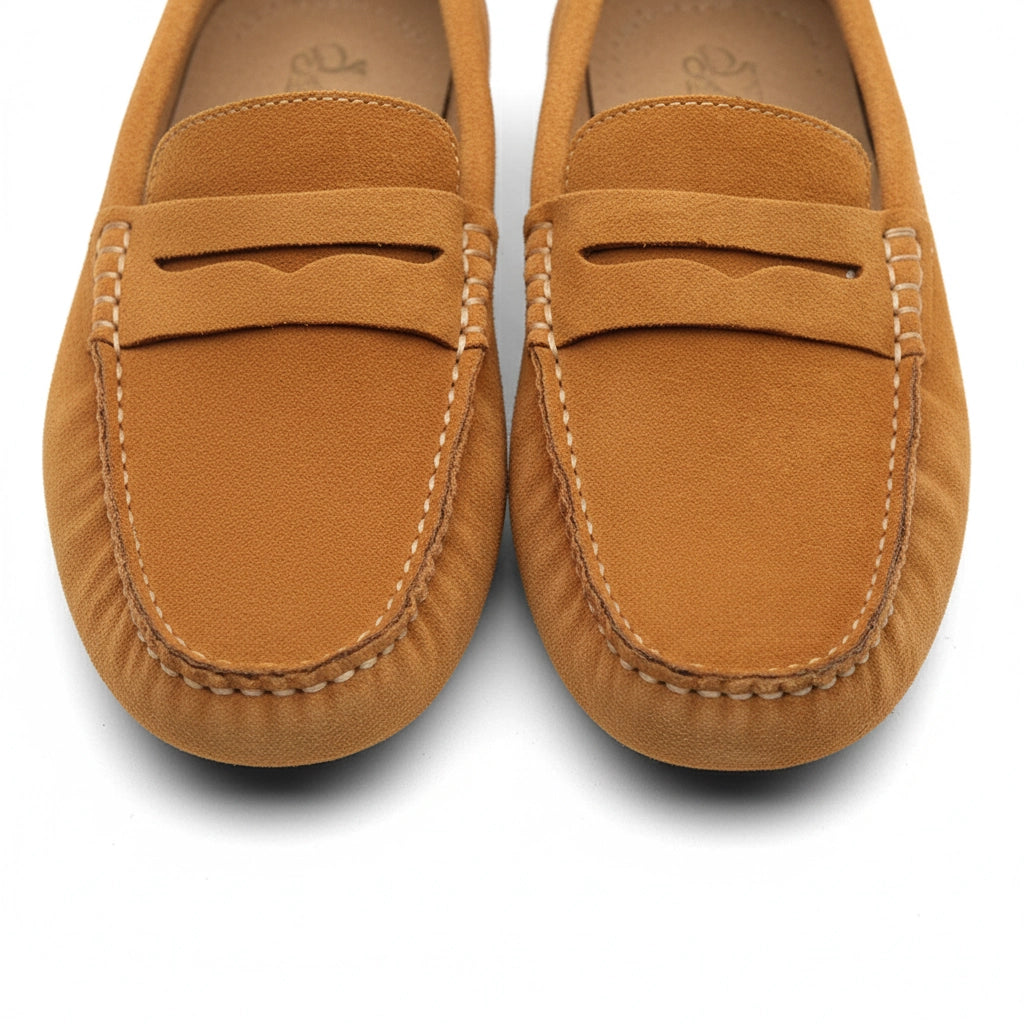 Loafer für Herren im Mokassin Stil aus Wildleder Optik mit weichem Innenfutter