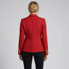 Taillierter Blazer für Damen in kurzer Länge mit Doppelknopfleiste in Bouclé Optik