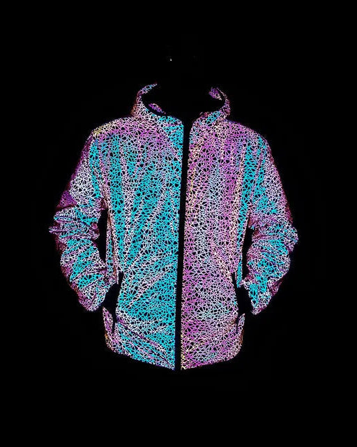 Reflektierende Outdoor Windbreaker Jacke mit Kapuze