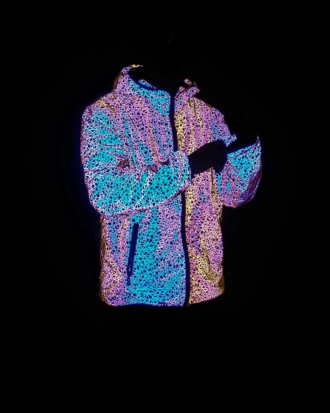 Reflektierende Outdoor Windbreaker Jacke mit Kapuze