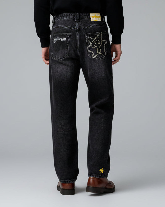 Jeans für Herren im geraden Schnitt und Retro-Stil