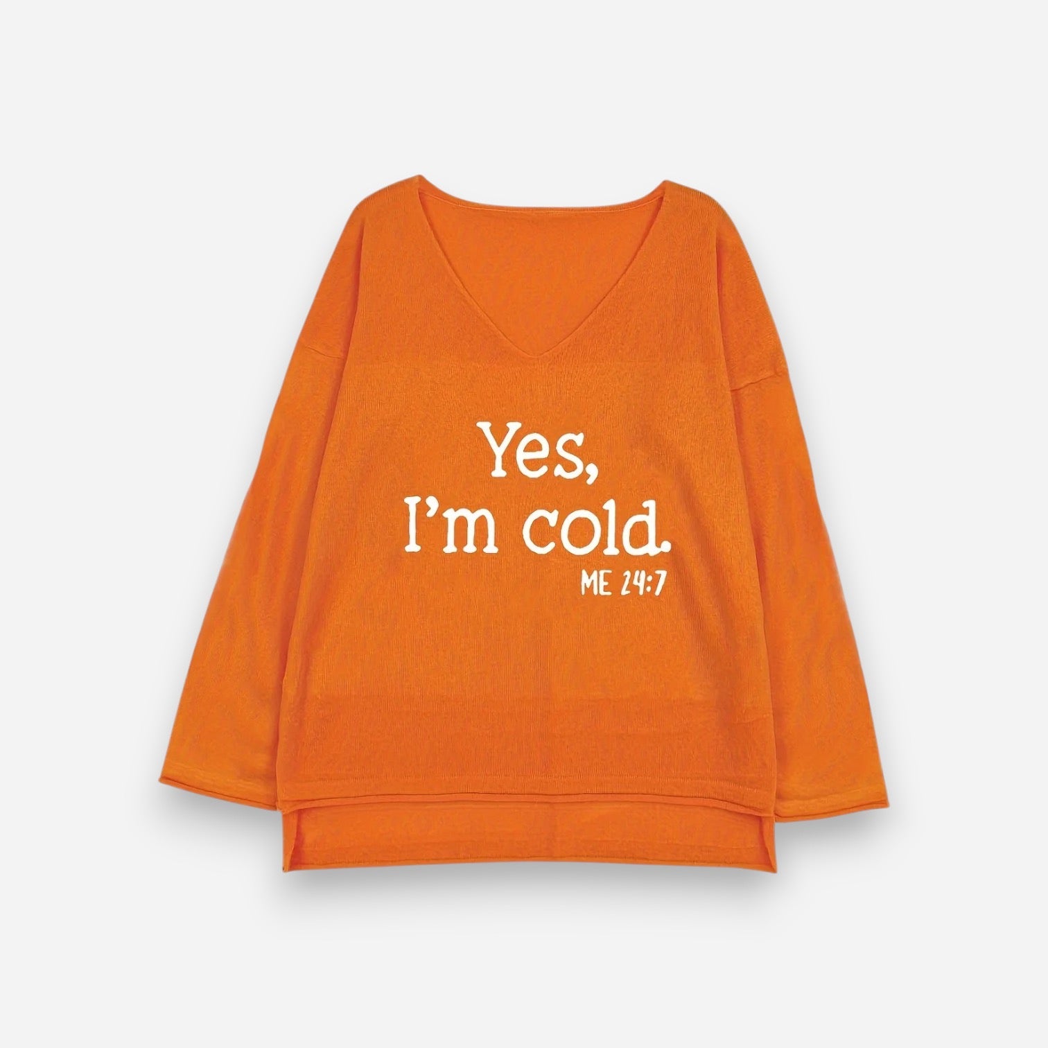 Pullover für Damen mit V-Ausschnitt und ohne elastische Abschlüsse – in Übergröße