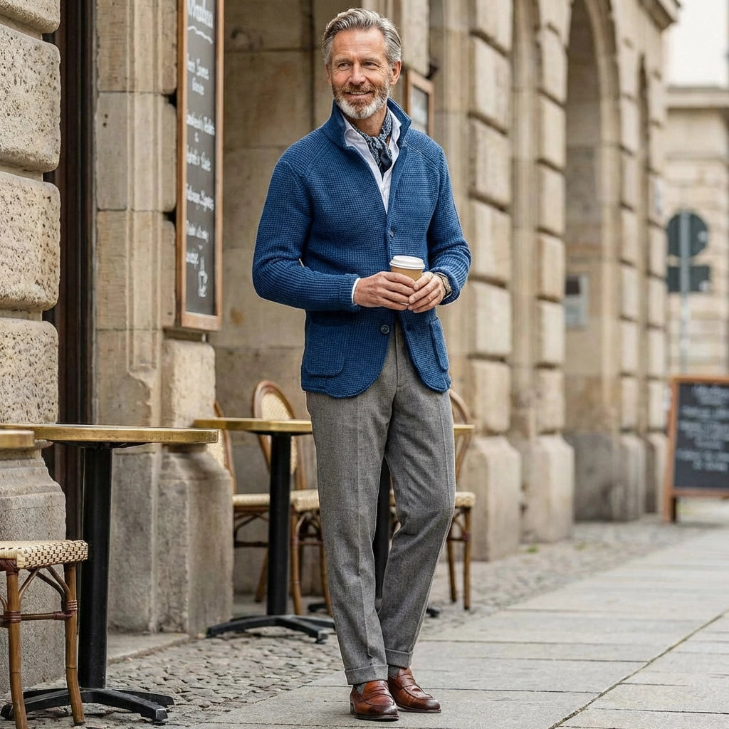 Herren Strickjacke - Weich und schlicht im Stil
