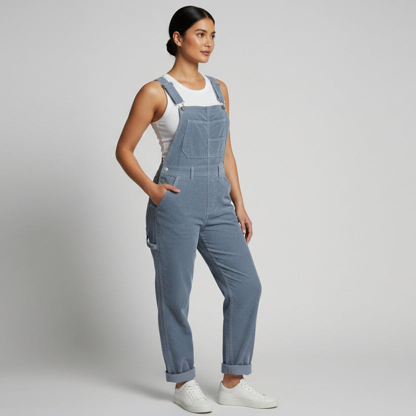 Latzhose für Damen im lässigen Stil mit verstellbaren Trägern und Brusttasche