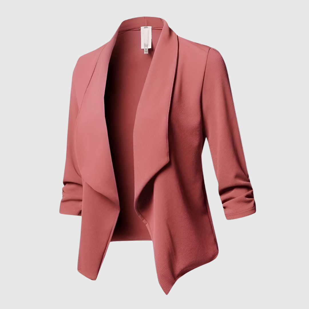 Schwarzer Longblazer Damen | Elegante Slim-Fit Silhouette 0