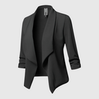 Schwarzer Longblazer Damen | Elegante Slim-Fit Silhouette 4