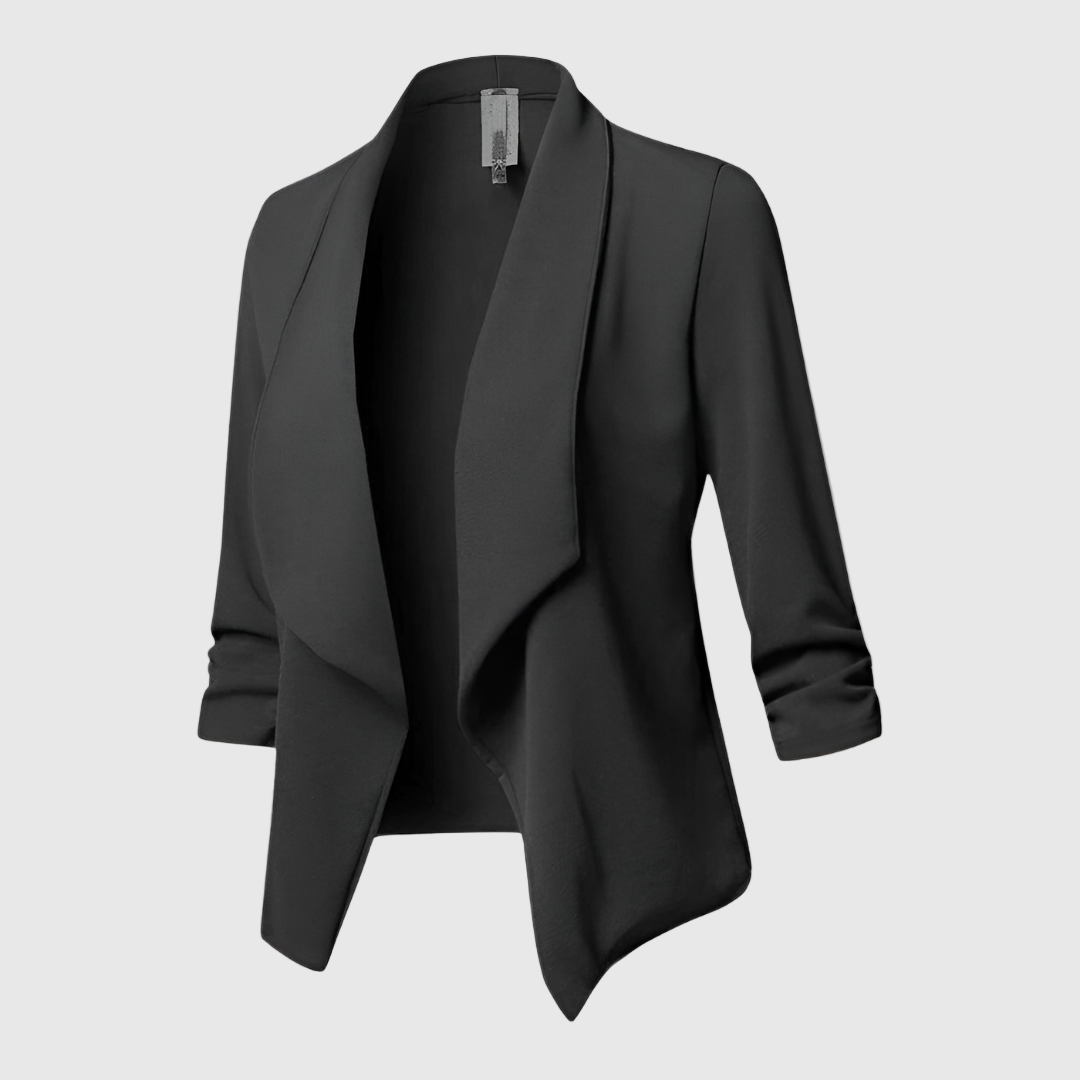 Schwarzer Longblazer Damen | Elegante Slim-Fit Silhouette 4