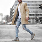 Slim-Fit Herrenjacke mit Reverskragen und Knopfverschluss 2