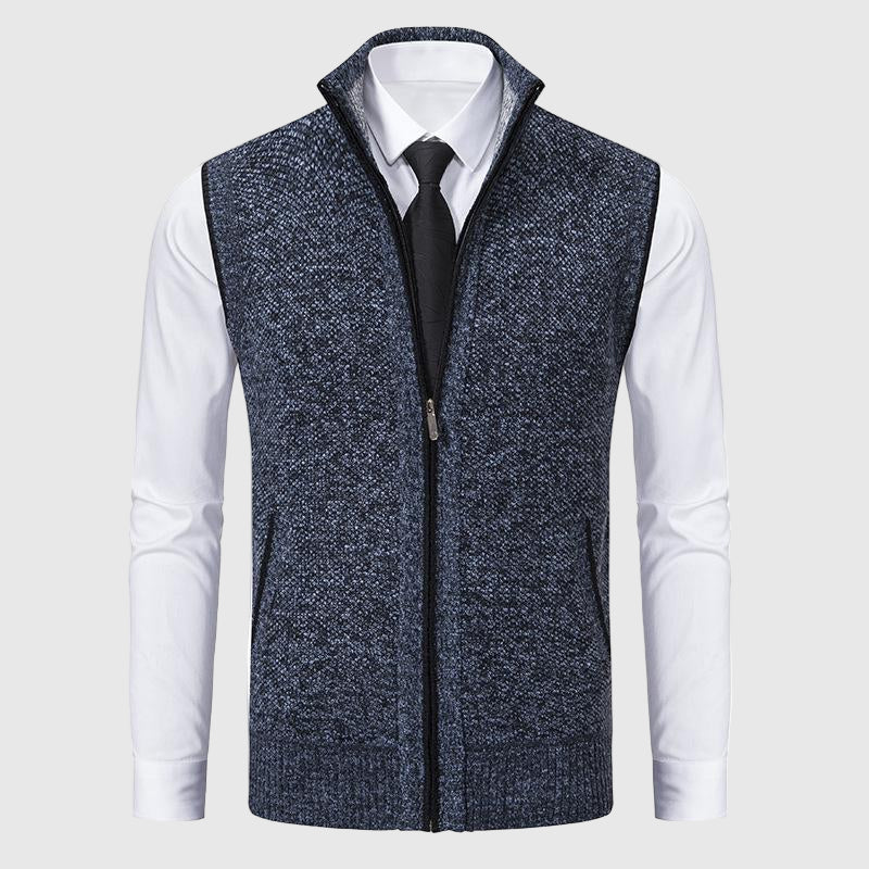 Slim-Fit Herrenweste mit Strukturiertem Muster 1
